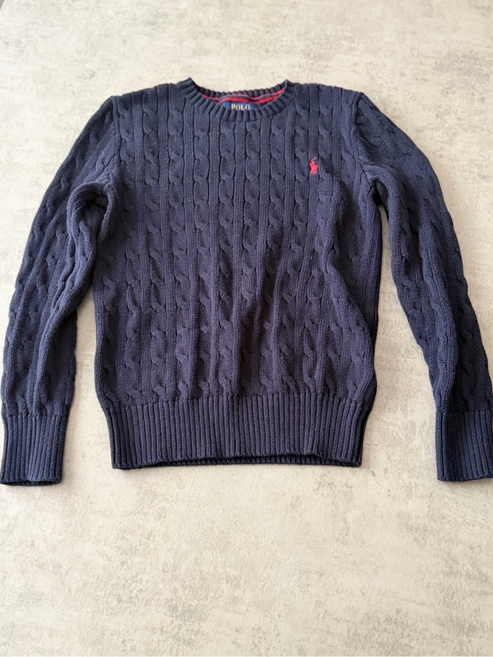 Polo by Ralph Lauren Kids Navy Cable Knit Sweater